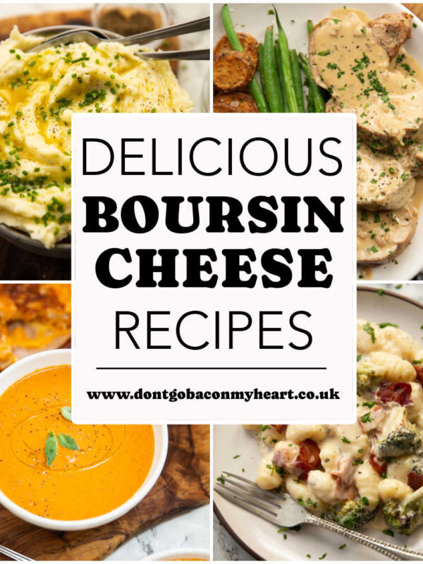 Boursin recipes thumbnail with text overlay
