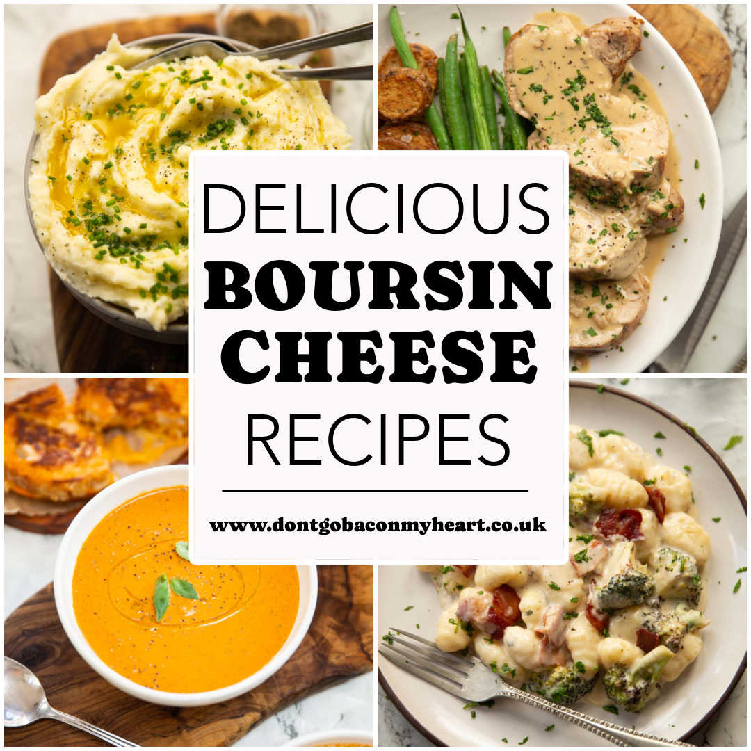 Boursin recipes thumbnail with text overlay