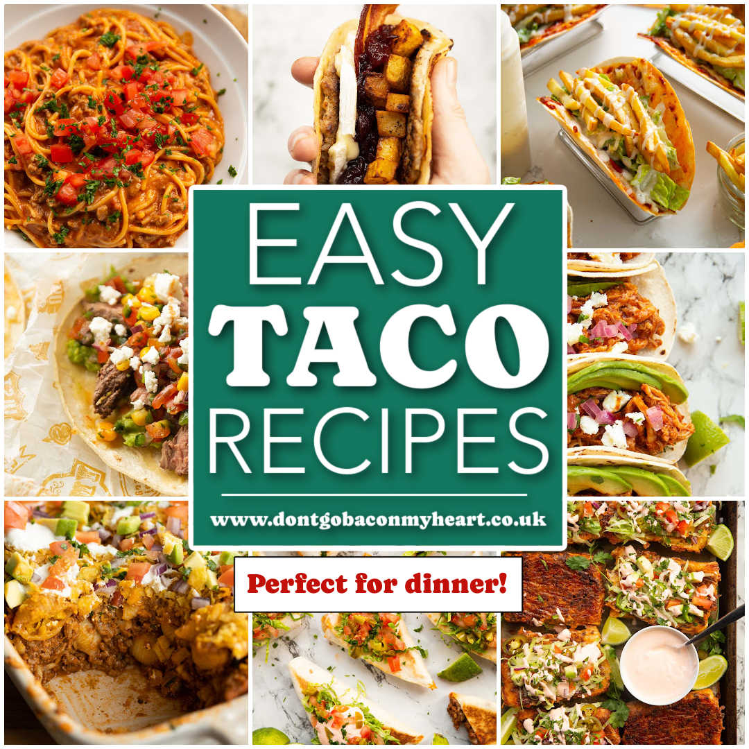 taco recipe collage thumbnail with text overlay