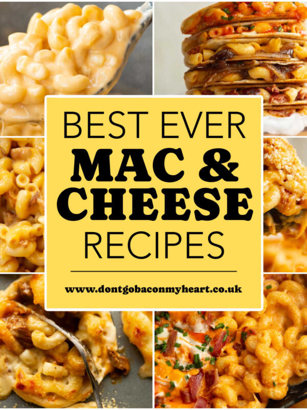 mac and cheese recipes thumbnail college with text overlay