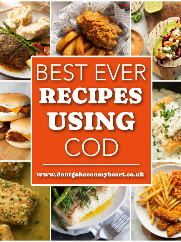 cod recipes thumbnail collage with text overlay