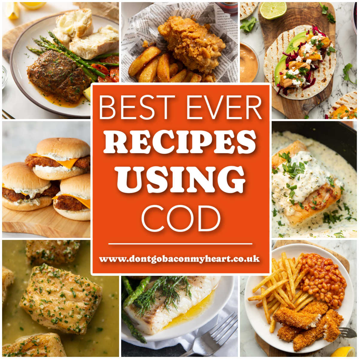 cod recipes thumbnail collage with text overlay