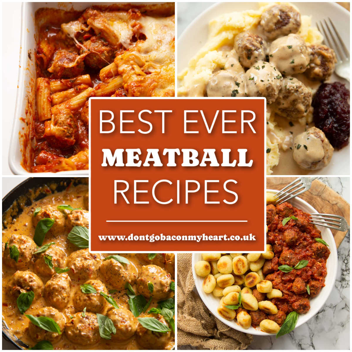 meatball recipes collage thumbnail with text overlay