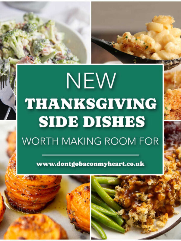 thanksgiving side dishes collage thumbnail with text overlay